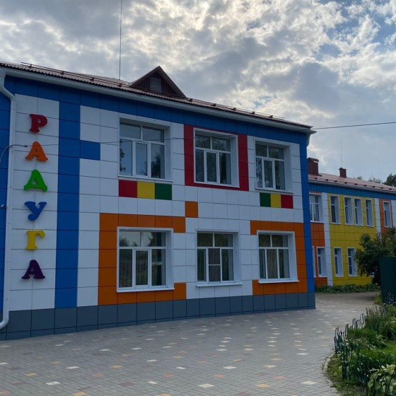Установка вентилируемого фасада для детского сада